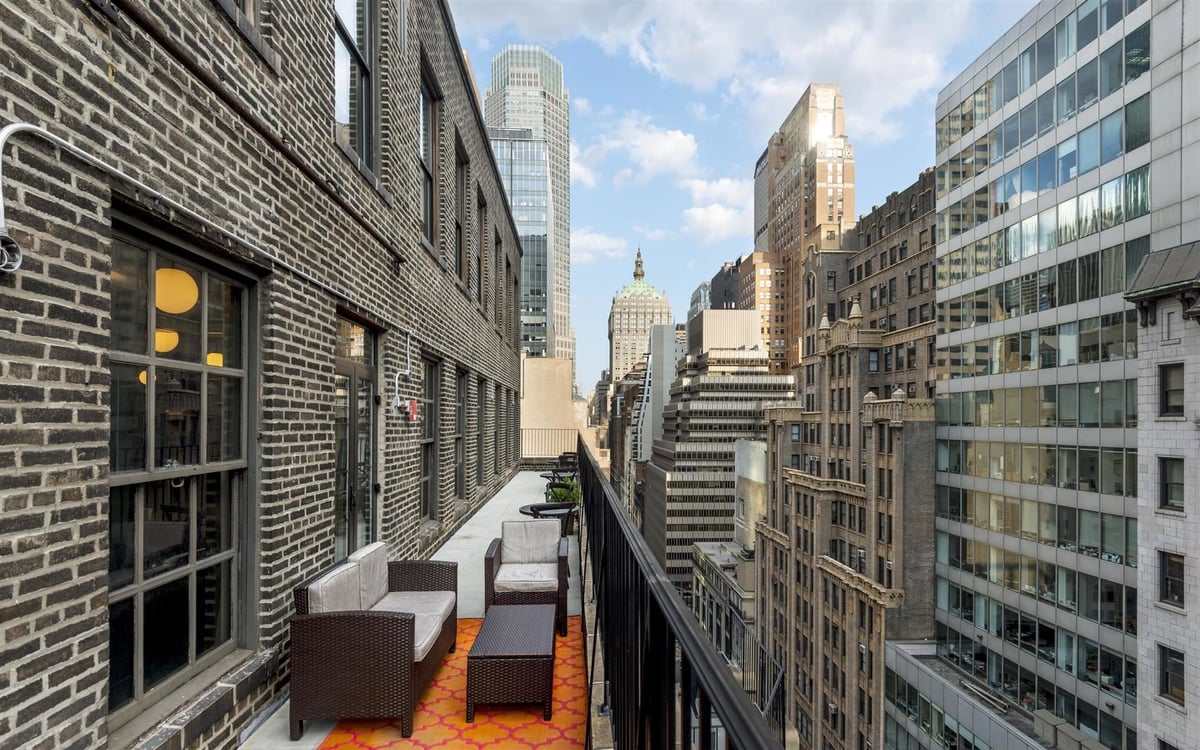The terrace at WorkHouse in NYC