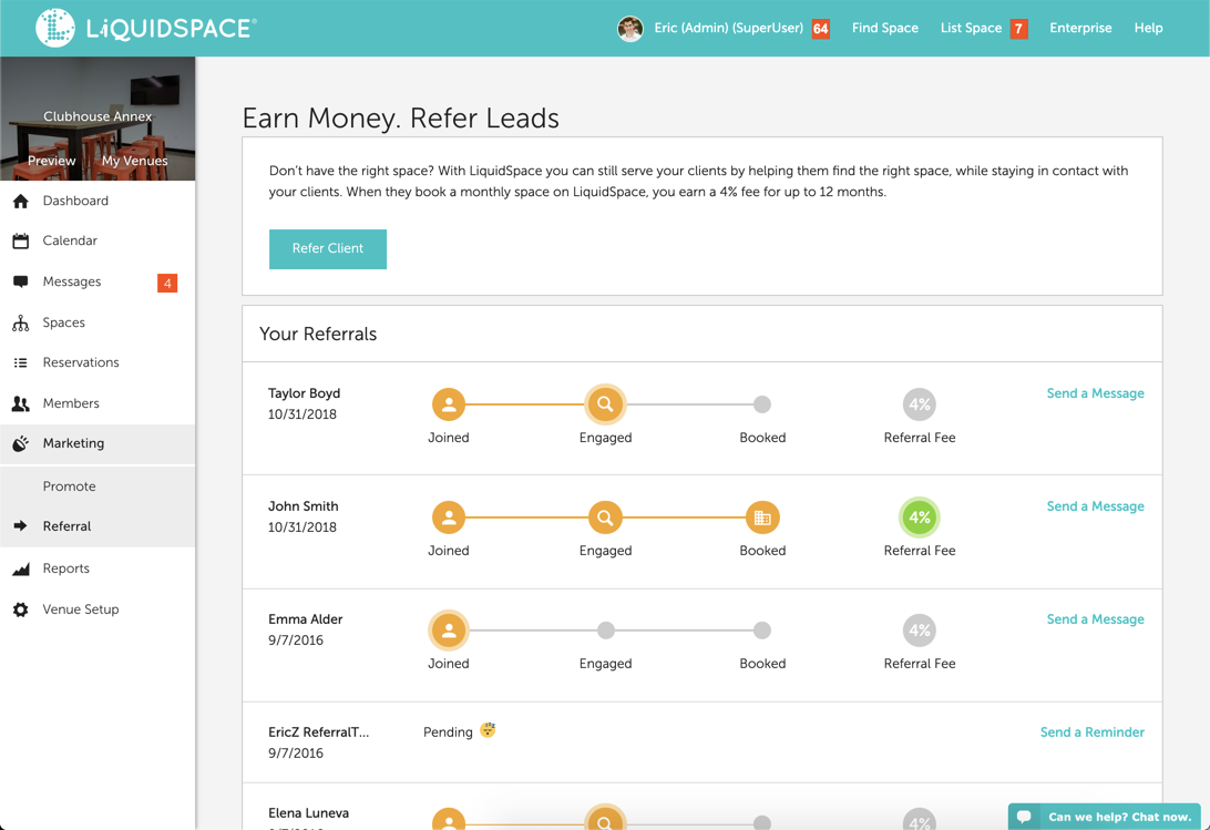 Track Referrals on your Dashboard
